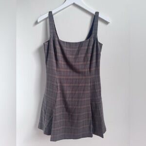 GAP Petite Square-Neck Pleated Minidress